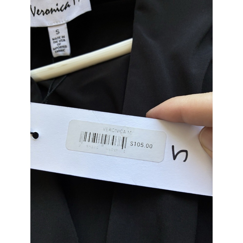 Veronica M Black Stretch Jogger Jumpsuit Sleeveless Women's S Minimalist Goth - Picture 7 of 11
